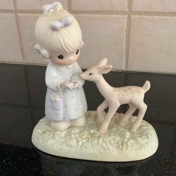 Precious Moments To My Deer Friend 1986 Figurine ENESCO #100048 With Tags & Box - Picture 1 of 14